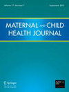 MATERNAL AND CHILD HEALTH JOURNAL杂志封面